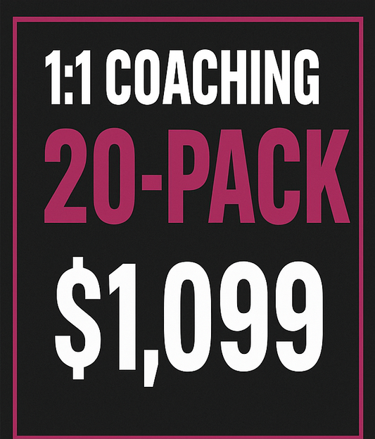 1:1 Coaching - 20-Session Commit Pack